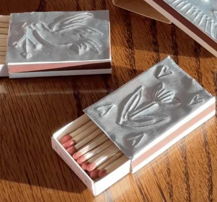 Embossing Tin Matchbooks